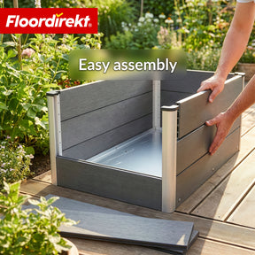 WPC-verhoogde plantenbak | Paros | Antraciet | Weerbestendig & duurzaam | Voor tuin & terras | Verschillende maten