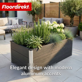 WPC-verhoogde plantenbak | Paros | Antraciet | Weerbestendig & duurzaam | Voor tuin & terras | Verschillende maten