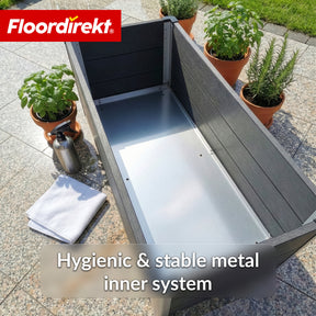 WPC-verhoogde plantenbak | Paros | Antraciet | Weerbestendig & duurzaam | Voor tuin & terras | Verschillende maten