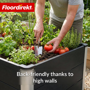 WPC-verhoogde plantenbak | Paros | Antraciet | Weerbestendig & duurzaam | Voor tuin & terras | Verschillende maten