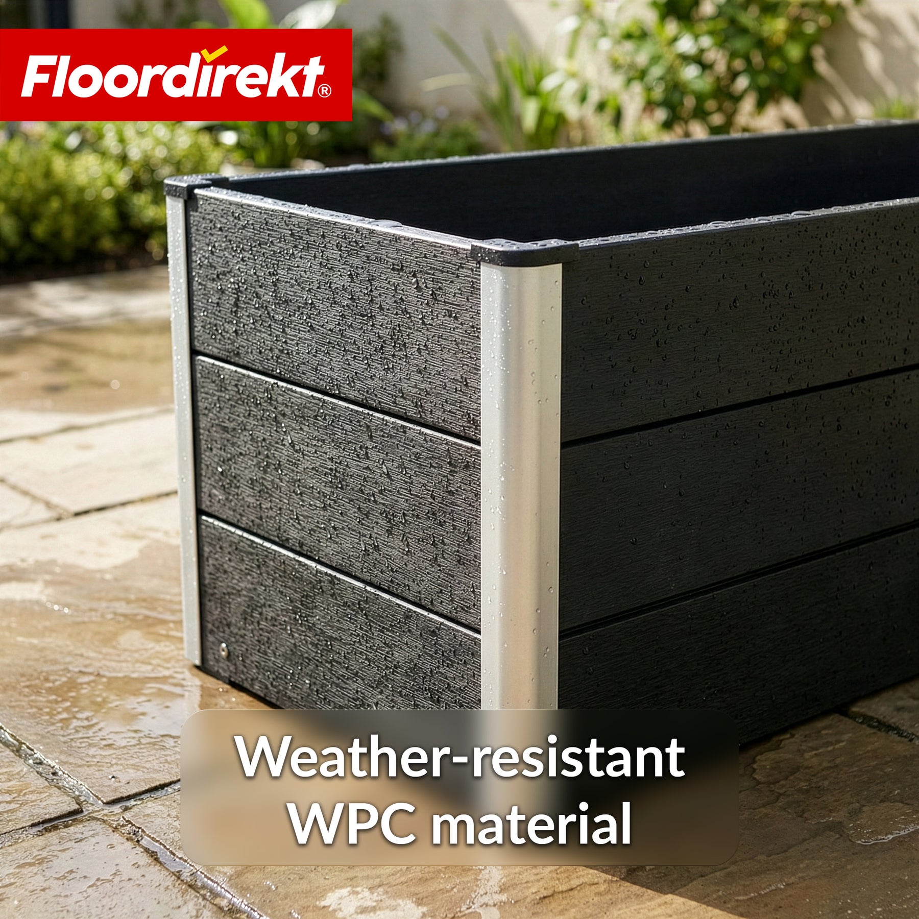 WPC-verhoogde plantenbak | Paros | Antraciet | Weerbestendig & duurzaam | Voor tuin & terras | Verschillende maten