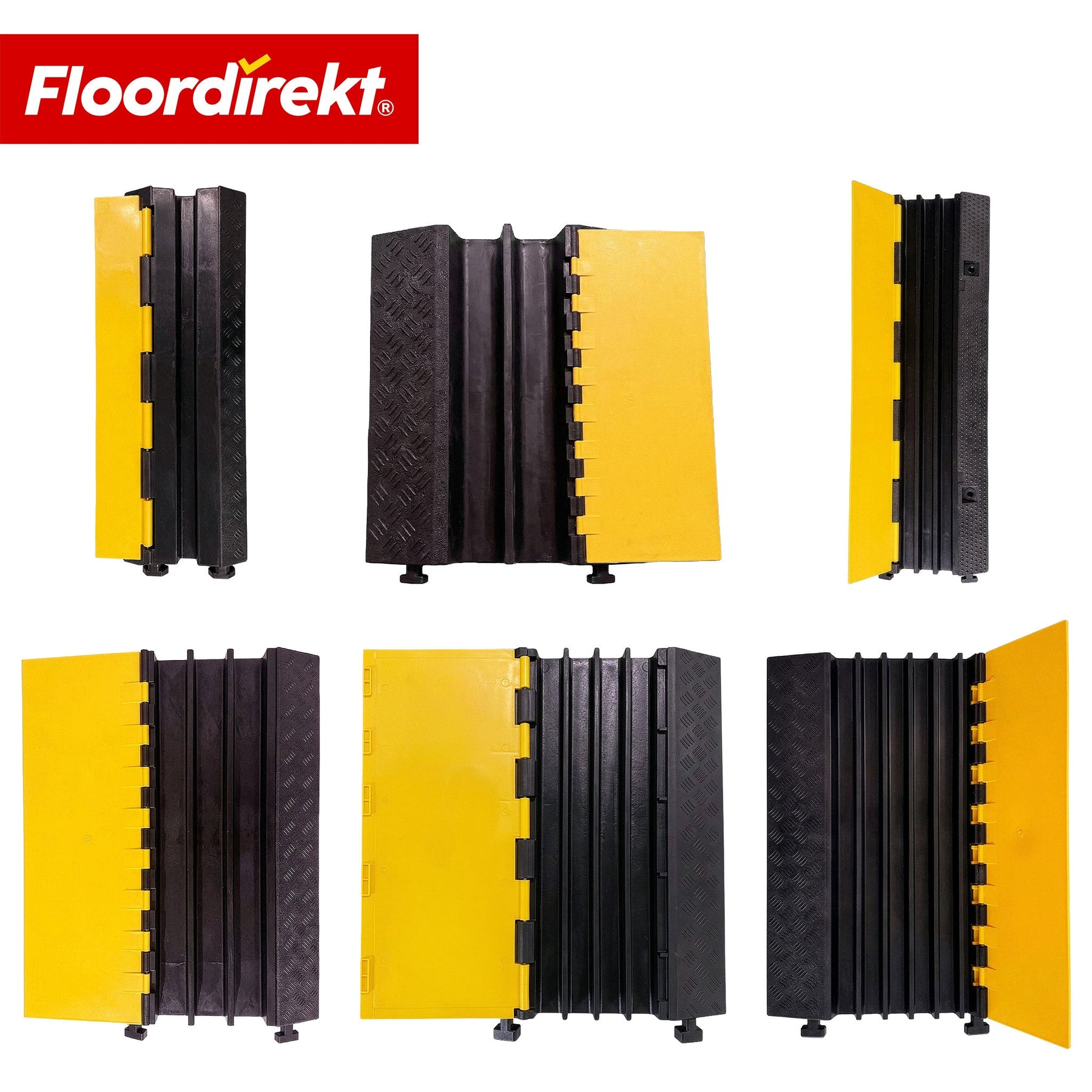 Kabelbrug van rubber met PVC-klep | Kabelbeschermbrug 1–5 kanalen tot 20 ton belastbaar