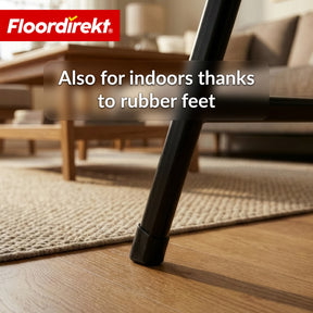 Klaptafel | Kobe | Zwarte inklapbare tuintafel in rotanlook | 60 × 60 cm