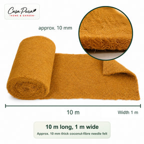 Kokosmat 100 × 1000 cm | Rol van 10 m uit 100% kokosvezel | 10 mm dik