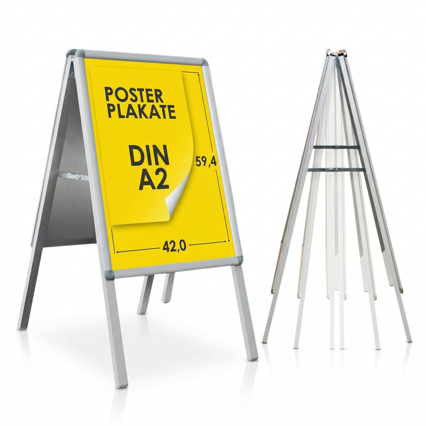 Stoepbord | DIN A1 & A2 | Dubbelzijdige reclameborden, aluminium reclamebord