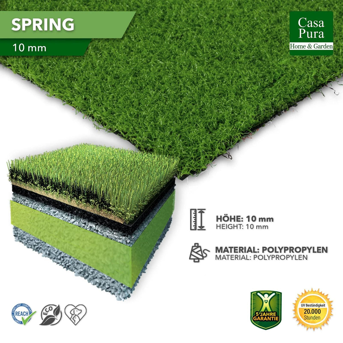 ✂ Gazontapijt Premium | Spring | In verschillende kleuren en breedtes | Ideaal voor balkon en terras