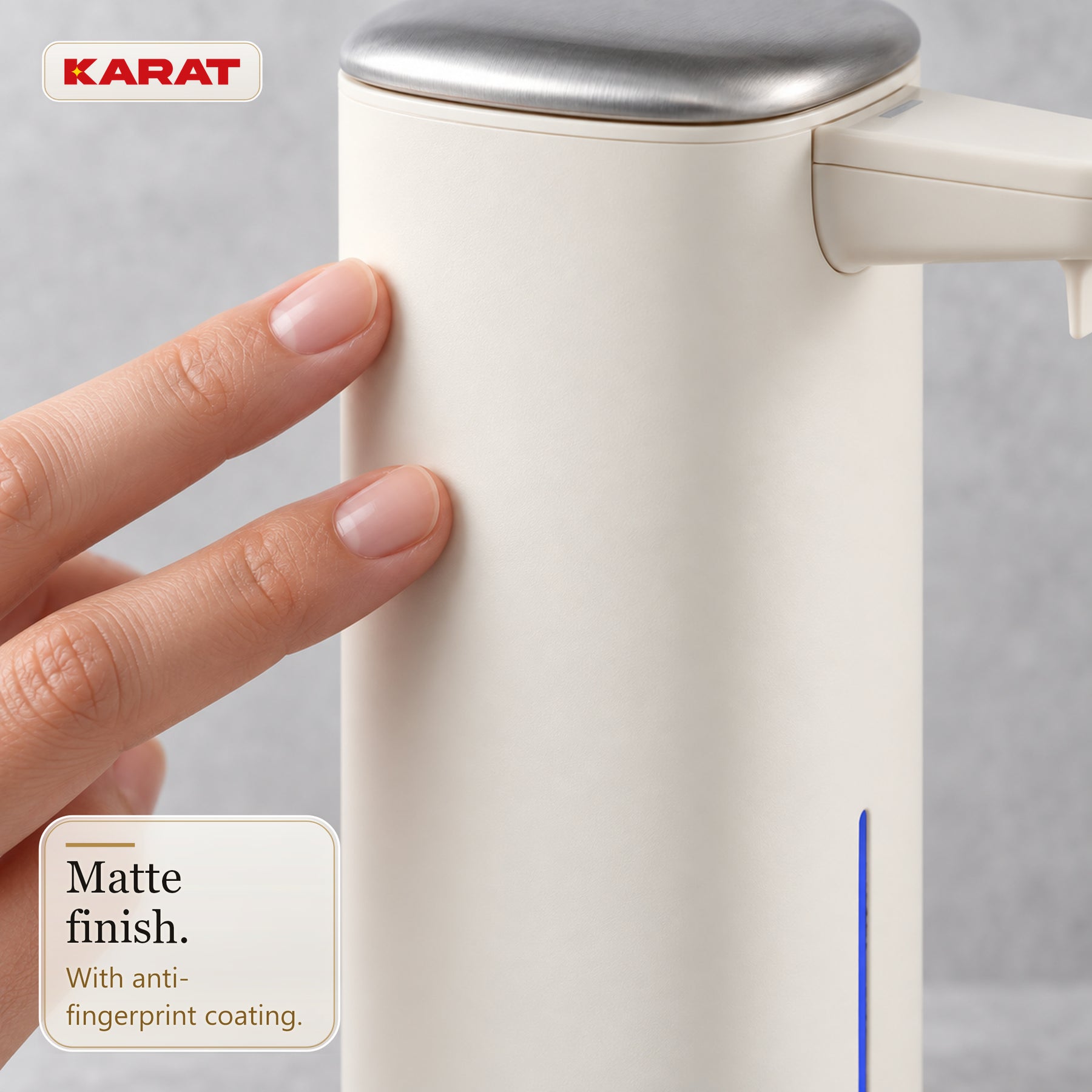 Automatische schuimzeepdispenser | Liora | Contactloze zeepdispenser met sensor, USB-C-accu & RVS | 250 ml