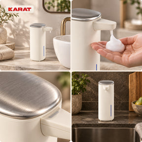 Automatische schuimzeepdispenser | Liora | Contactloze zeepdispenser met sensor, USB-C-accu & RVS | 250 ml