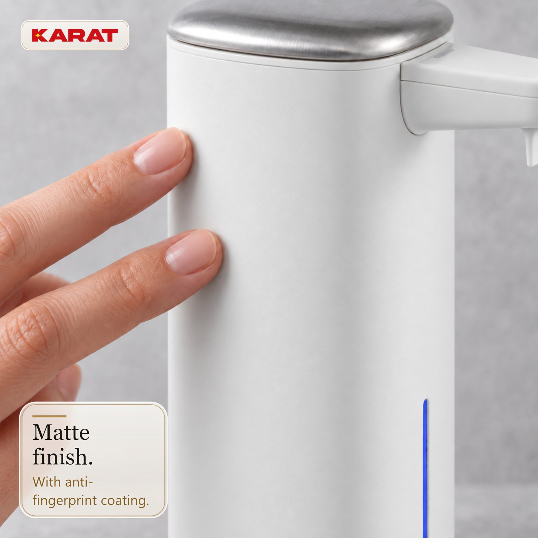 Automatische schuimzeepdispenser | Liora | Contactloze zeepdispenser met sensor, USB-C-accu & RVS | 250 ml