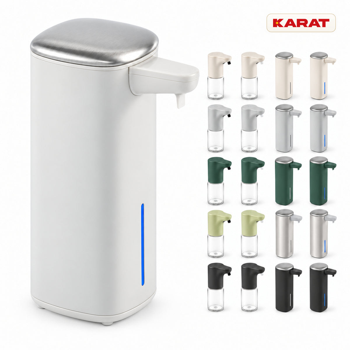 Automatische schuimzeepdispenser | Liora | Contactloze zeepdispenser met sensor, USB-C-accu & RVS | 250 ml