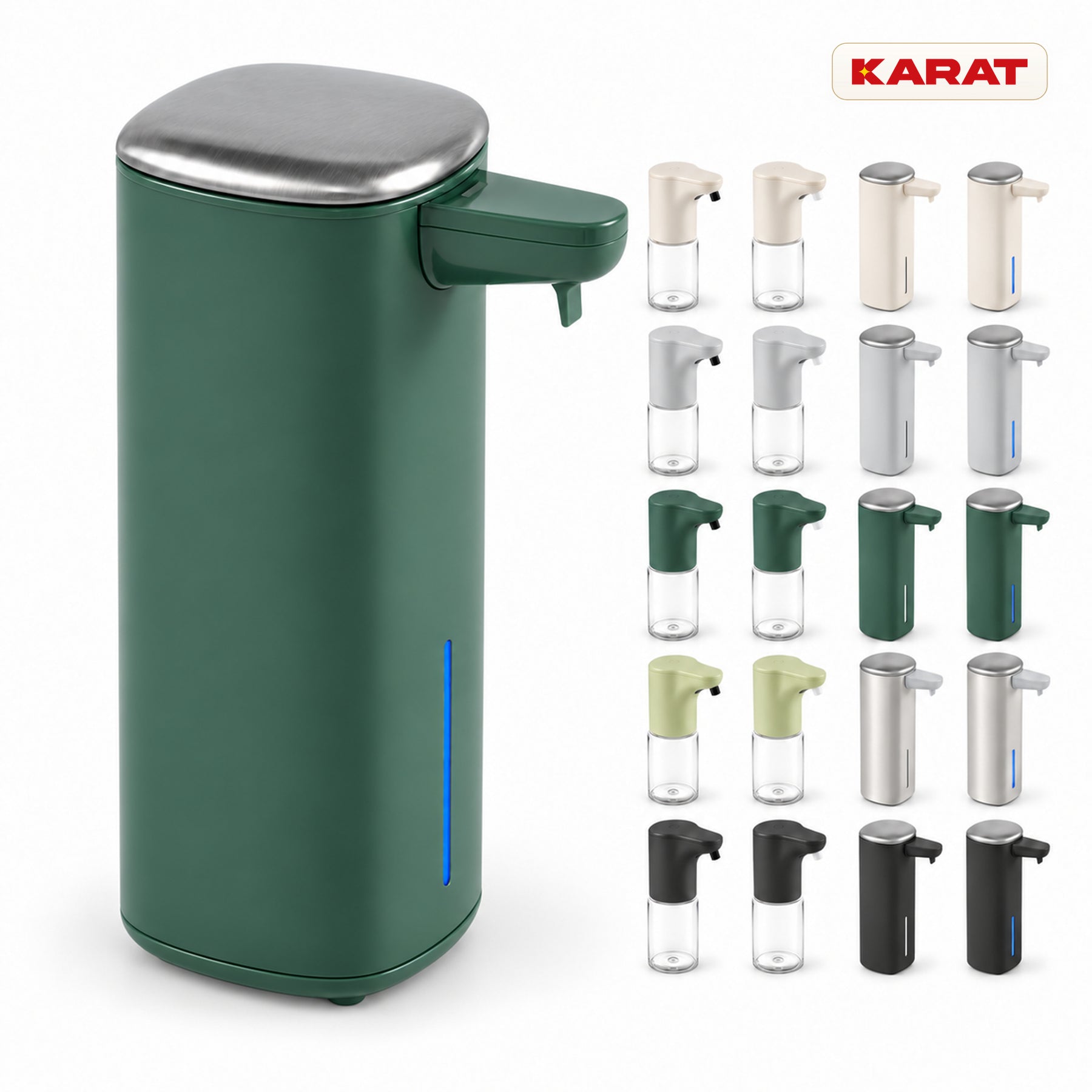 Automatische schuimzeepdispenser | Liora | Contactloze zeepdispenser met sensor, USB-C-accu & RVS | 250 ml