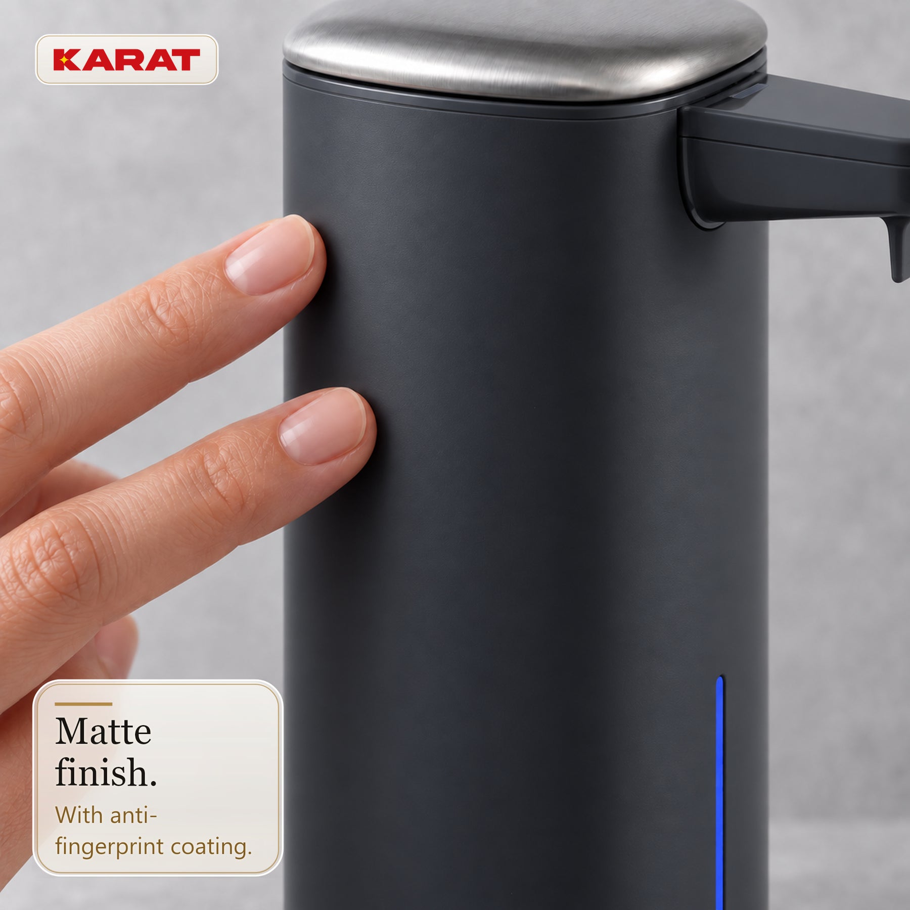 Automatische schuimzeepdispenser | Liora | Contactloze zeepdispenser met sensor, USB-C-accu & RVS | 250 ml