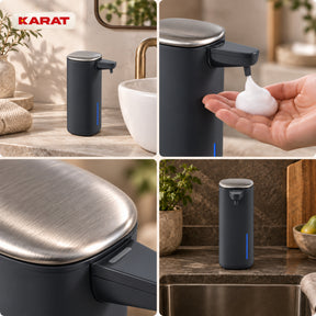 Automatische schuimzeepdispenser | Liora | Contactloze zeepdispenser met sensor, USB-C-accu & RVS | 250 ml