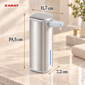 Automatische schuimzeepdispenser | Liora | Contactloze zeepdispenser met sensor, USB-C-accu & RVS | 250 ml