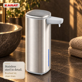Automatische schuimzeepdispenser | Liora | Contactloze zeepdispenser met sensor, USB-C-accu & RVS | 250 ml