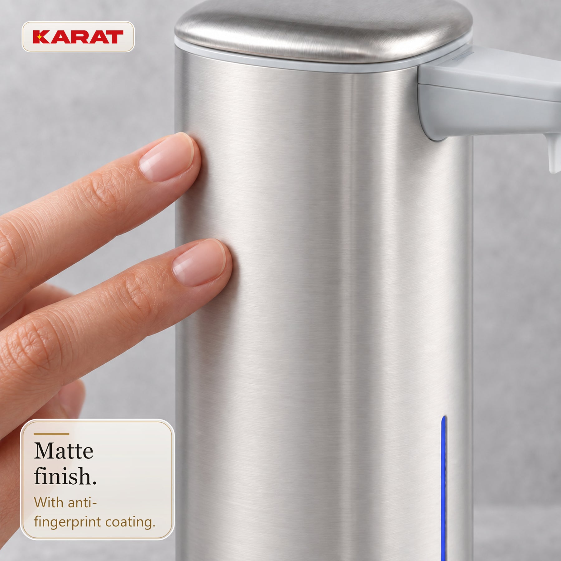 Automatische schuimzeepdispenser | Liora | Contactloze zeepdispenser met sensor, USB-C-accu & RVS | 250 ml
