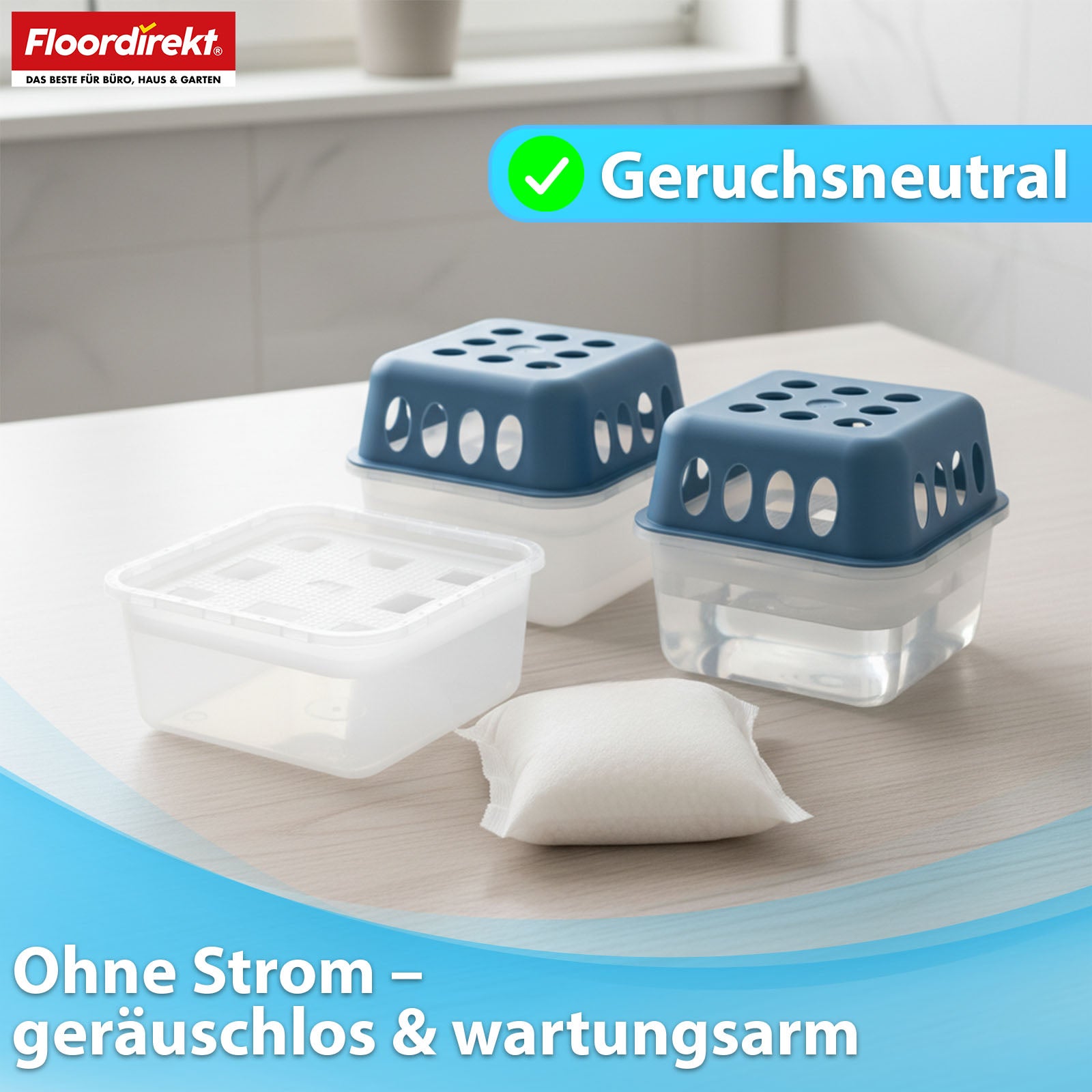 Luchtontvochtiger navulpakket set van 12 | Habo | Navulzakjes voor luchtontvochtigers voor kelder, badkamer, woonruimtes