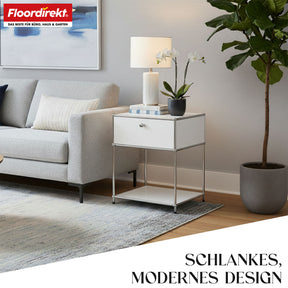 Metalen rek | Concept Epure MK-139 | Bijzet- en opbergrek met lade en legplanken | Verkrijgbaar in verschillende kleuren