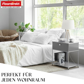 Metalen rek | Concept Epure MK-139 | Bijzet- en opbergrek met lade en legplanken | Verkrijgbaar in verschillende kleuren