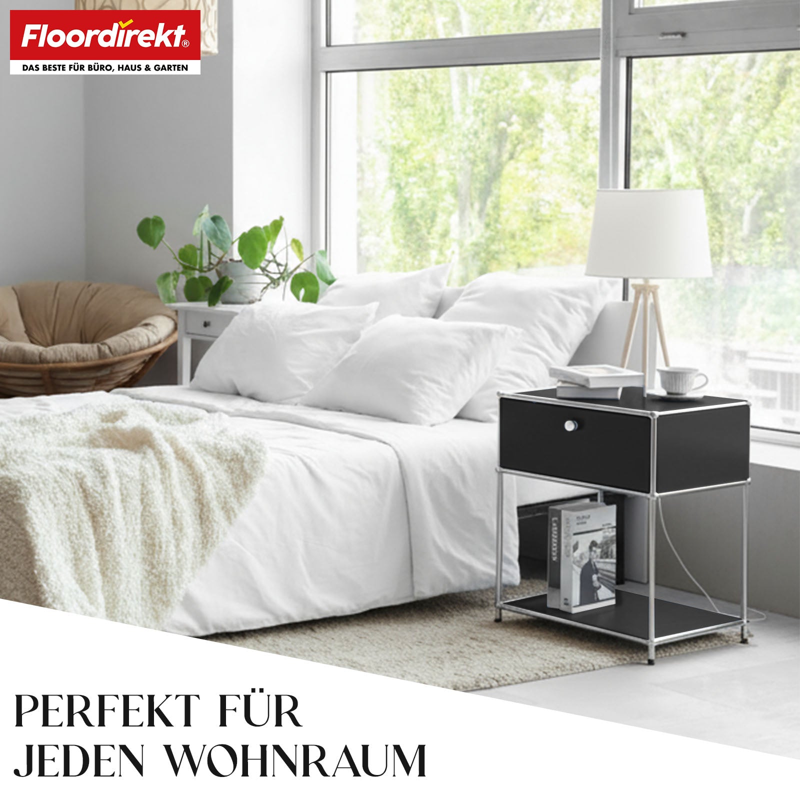 Metalen rek | Concept Epure MK-139 | Bijzet- en opbergrek met lade en legplanken | Verkrijgbaar in verschillende kleuren