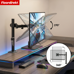 Monitorarm | Flexibel verstelbare monitorhouder met tafelklem voor 1 of 2 monitoren