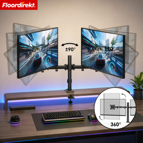 Monitorarm | Flexibel verstelbare monitorhouder met tafelklem voor 1 of 2 monitoren