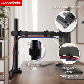 Monitorarm | Flexibel verstelbare monitorhouder met tafelklem voor 1 of 2 monitoren