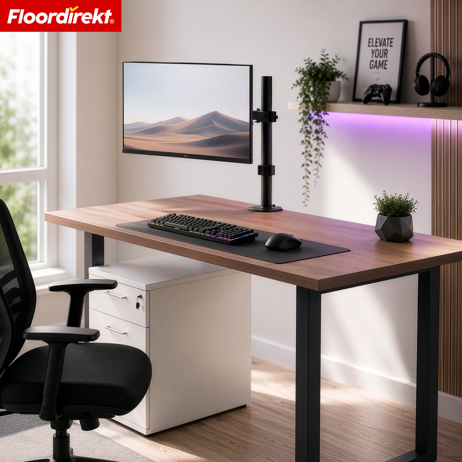 Monitorarm | Flexibel verstelbare monitorhouder met tafelklem voor 1 of 2 monitoren