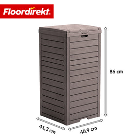 Outdoor vuilnisbak in houtlook | Weerbestendige afvalbak voor tuin & terras | 118L / 230L