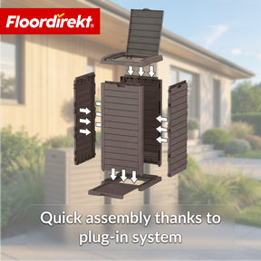 Outdoor vuilnisbak in houtlook | Weerbestendige afvalbak voor tuin & terras | 118L / 230L
