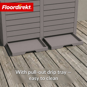 Outdoor vuilnisbak in houtlook | Weerbestendige afvalbak voor tuin & terras | 118L / 230L