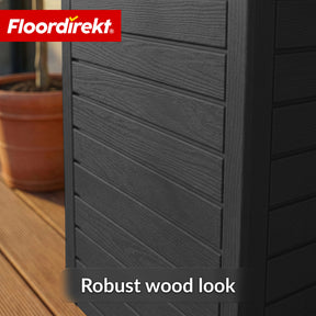 Outdoor vuilnisbak in houtlook | Weerbestendige afvalbak voor tuin & terras | 118L / 230L