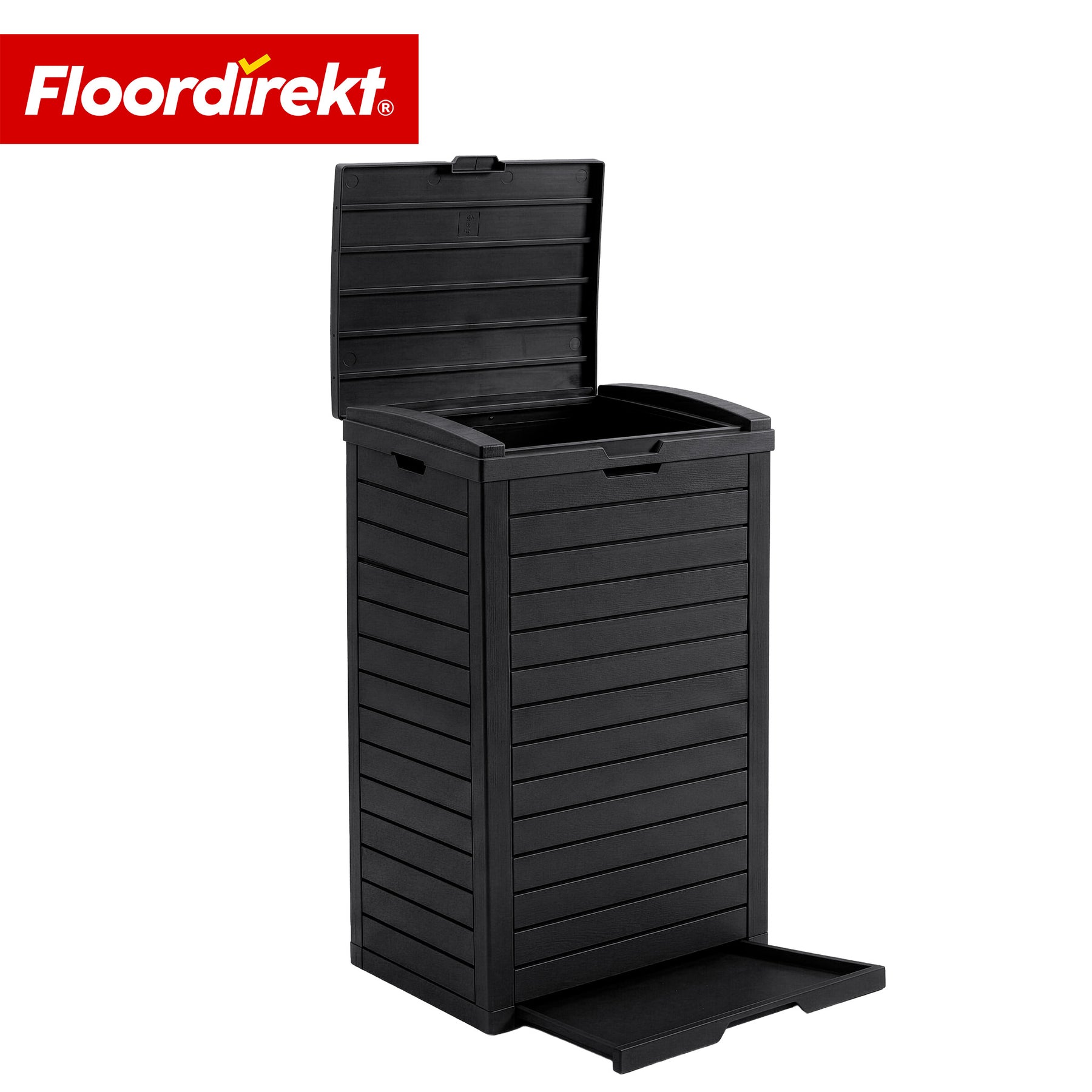 Outdoor vuilnisbak in houtlook | Weerbestendige afvalbak voor tuin & terras | 118L / 230L