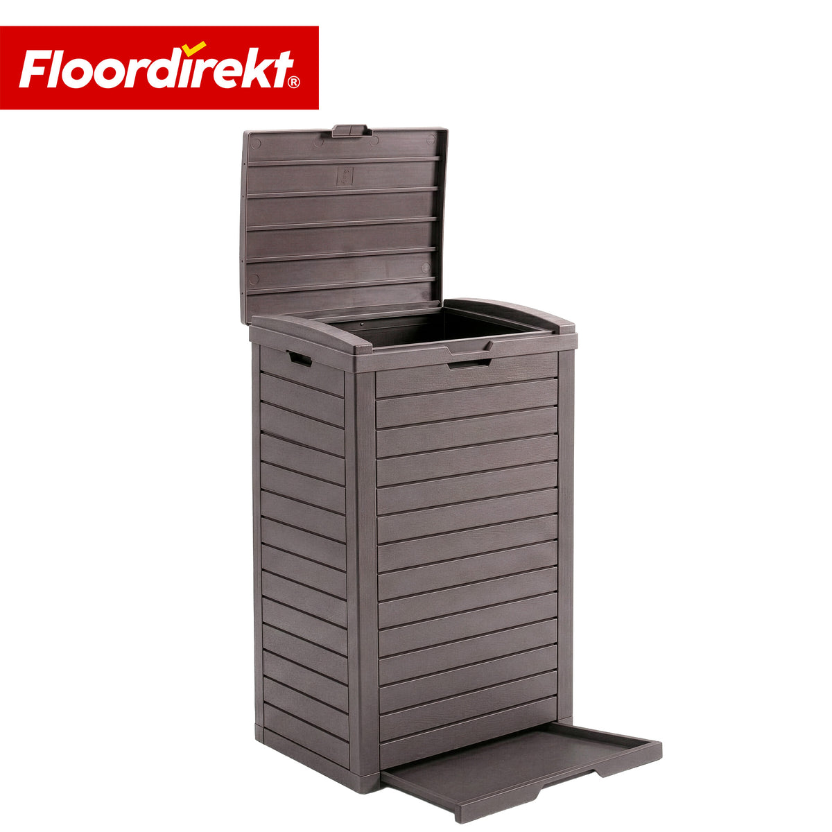 Outdoor vuilnisbak in houtlook | Weerbestendige afvalbak voor tuin & terras | 118L / 230L