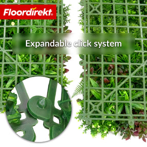 Plantenwand | Spring Garden | Natuurlijk, onderhoudsvrij groen paneel | Zonbestendig & uitbreidbaar met kliksysteem | 100 × 100 cm