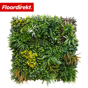 Plantenwand | Spring Garden | Natuurlijk, onderhoudsvrij groen paneel | Zonbestendig & uitbreidbaar met kliksysteem | 100 × 100 cm