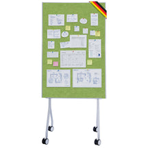 Mobiel presentatiebord | Giant | Dubbelzijdig viltbord 80 x 120 cm met vergrendelbare wielen en opbergvak | Verkrijgbaar in verschillende kleuren