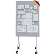 Mobiel presentatiebord | Giant | Dubbelzijdig viltbord 80 x 120 cm met vergrendelbare wielen en opbergvak | Verkrijgbaar in verschillende kleuren