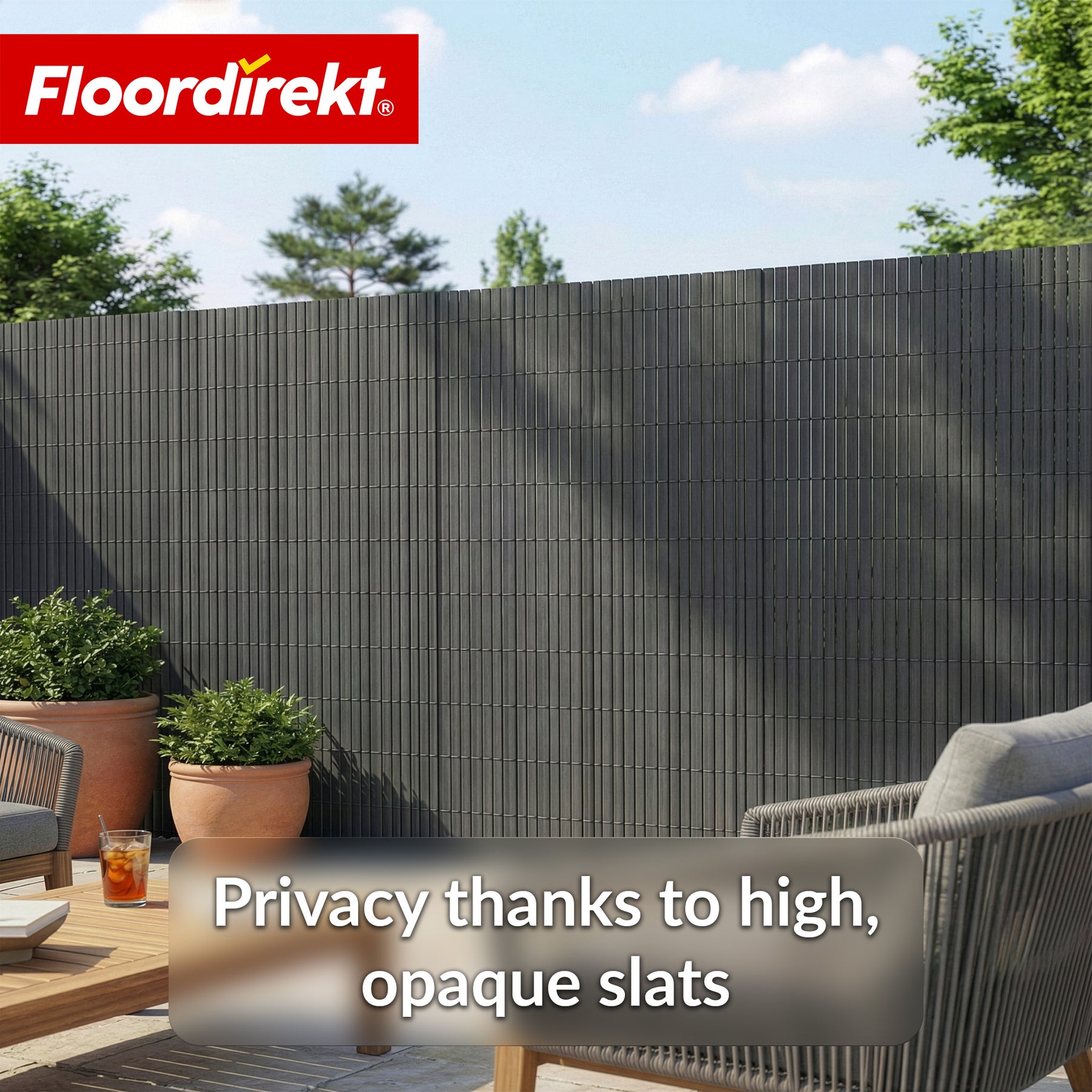 PVC privacy schutting | Weerbestendig & UV-bestendig | Balkon- & tuinafscheiding | 4 kleuren | Verschillende maten