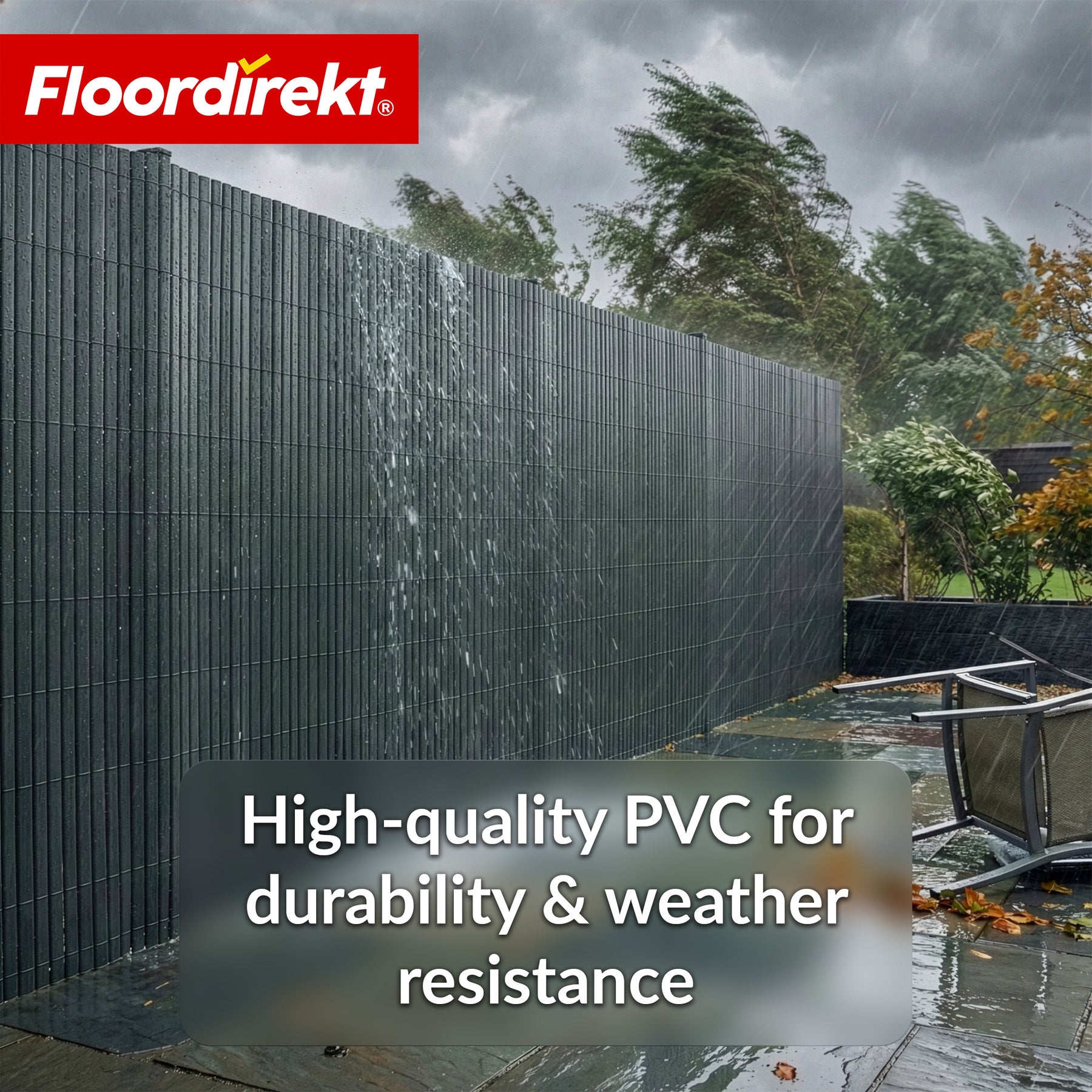 PVC privacy schutting | Weerbestendig & UV-bestendig | Balkon- & tuinafscheiding | 4 kleuren | Verschillende maten