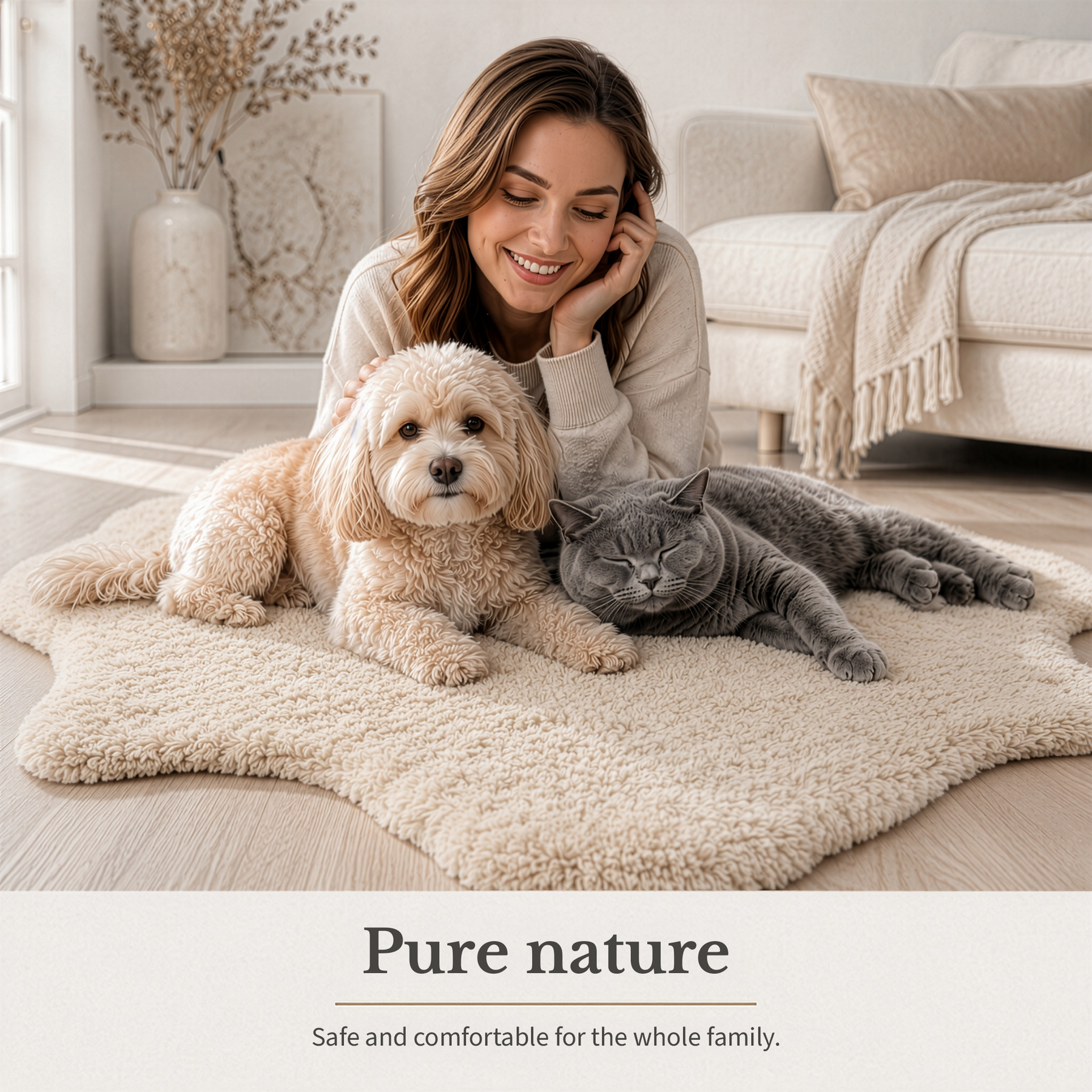 Design Schapenvacht | Audrey | Echt lamsvel van 100% schapenwol | Zacht & Natuurlijk