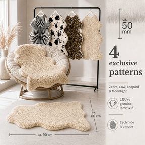 Design Schapenvacht | Audrey | Echt lamsvel van 100% schapenwol | Zacht & Natuurlijk