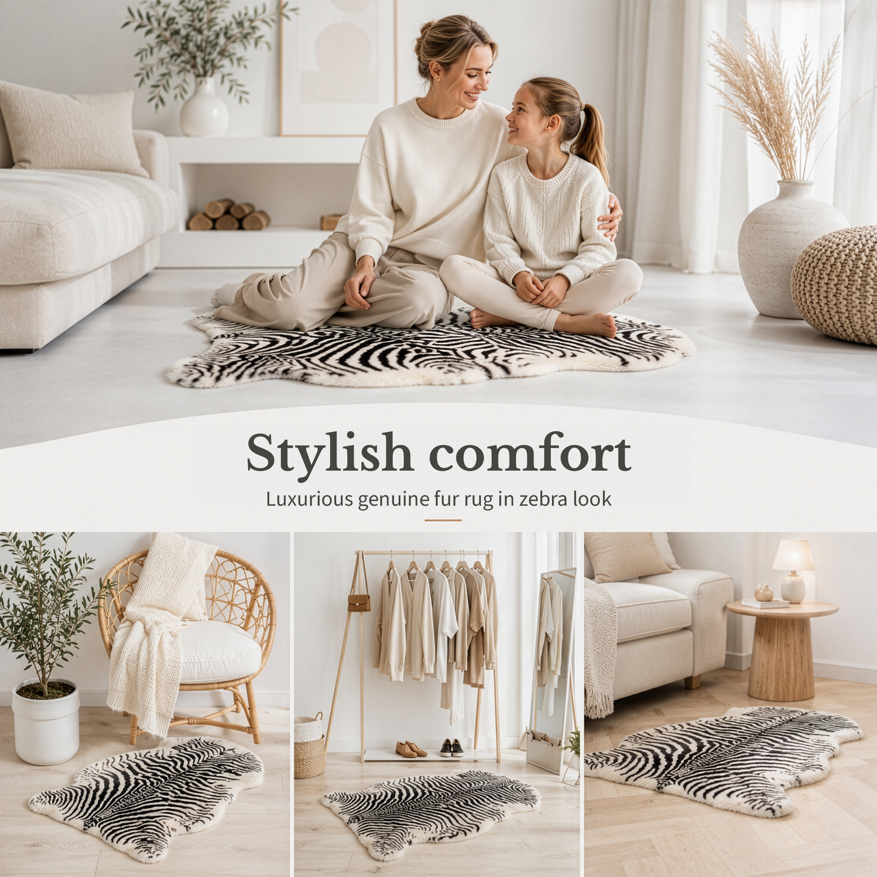 Design Schapenvacht | Audrey | Echt lamsvel van 100% schapenwol | Zacht & Natuurlijk