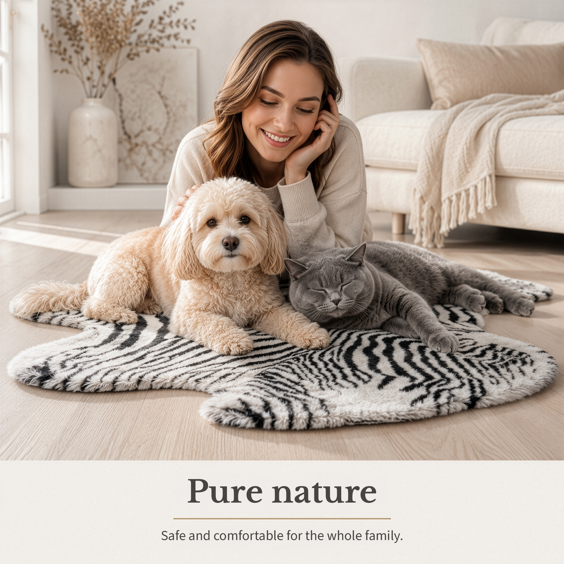 Design Schapenvacht | Audrey | Echt lamsvel van 100% schapenwol | Zacht & Natuurlijk