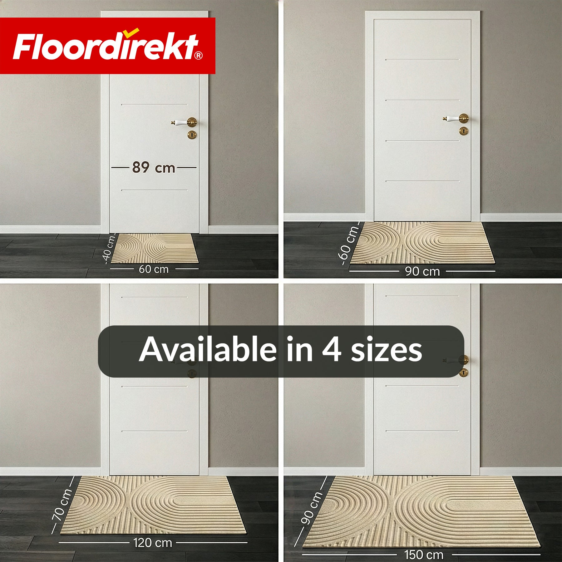 Vuilvangmat | Circa | Wasbare Deurmat voor Binnen & Buiten | Antislip Deurmat met TPE-achterzijde
