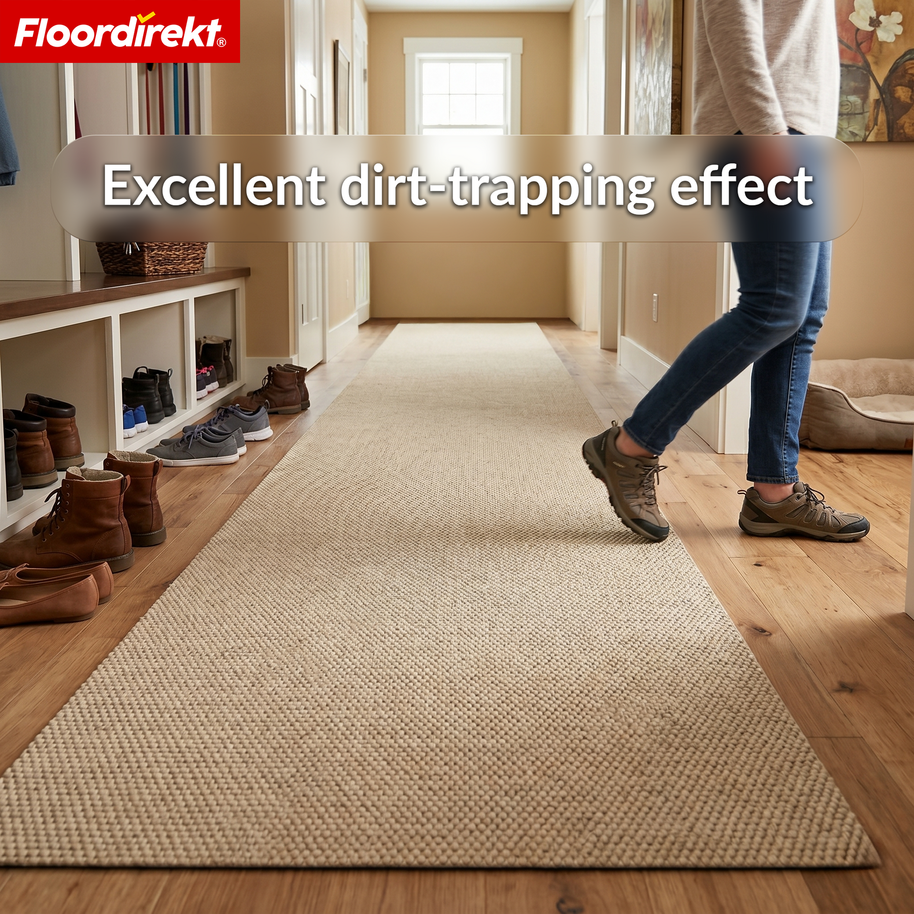 Vuilvangmat | Hong Kong Pro | Schoonloopmat met TPE-rug, robuust & antislip