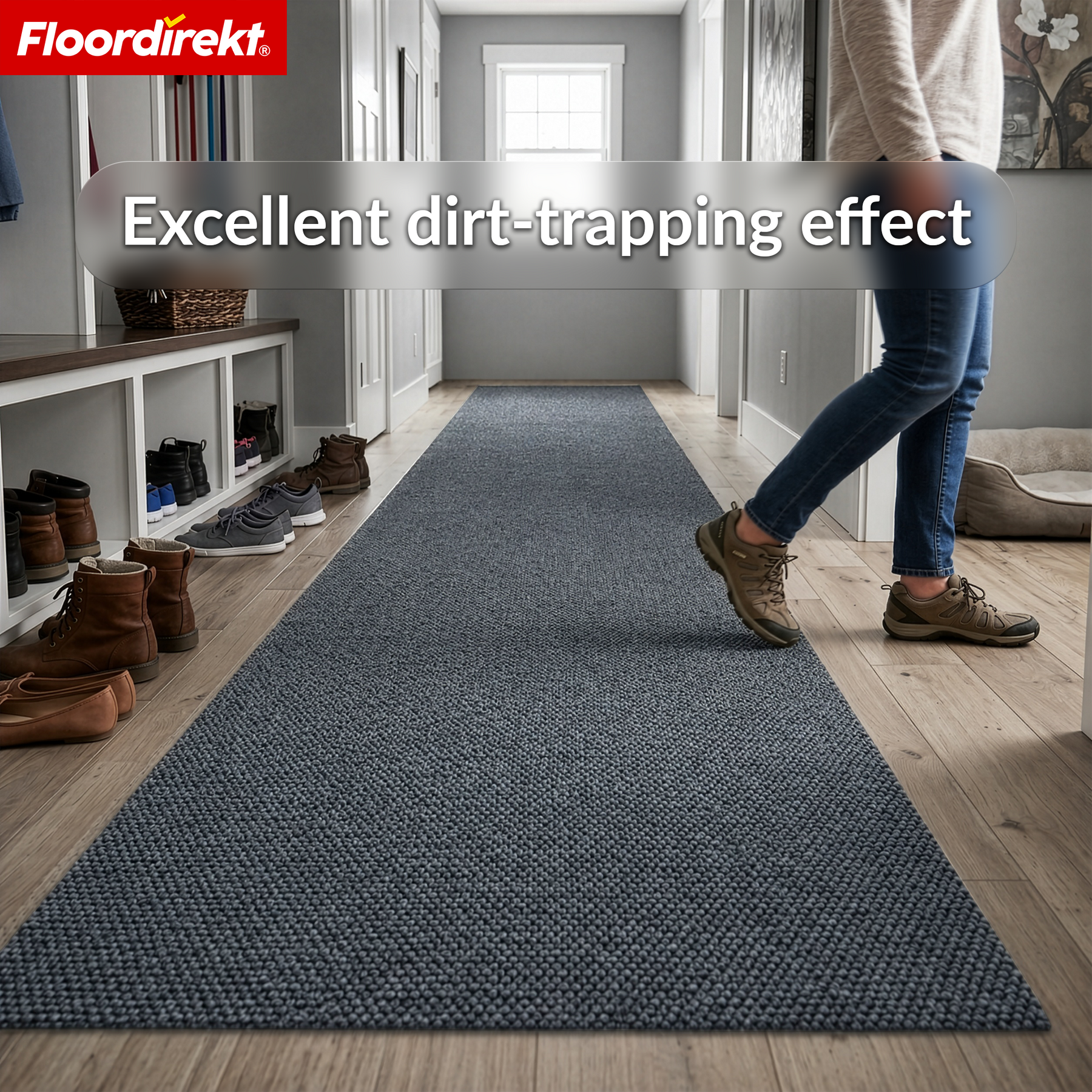 Vuilvangmat | Hong Kong Pro | Schoonloopmat met TPE-rug, robuust & antislip