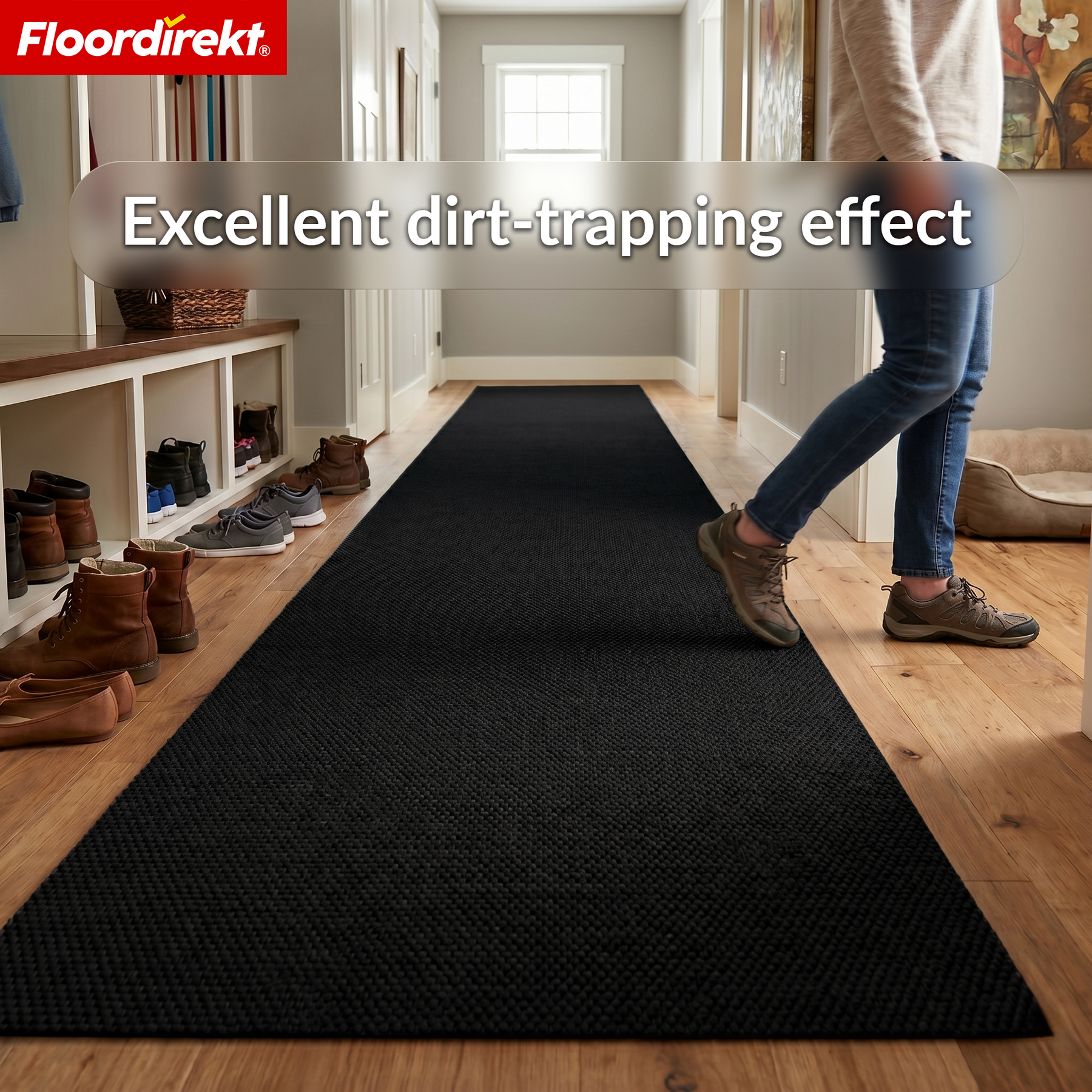 Vuilvangmat | Hong Kong Pro | Schoonloopmat met TPE-rug, robuust & antislip
