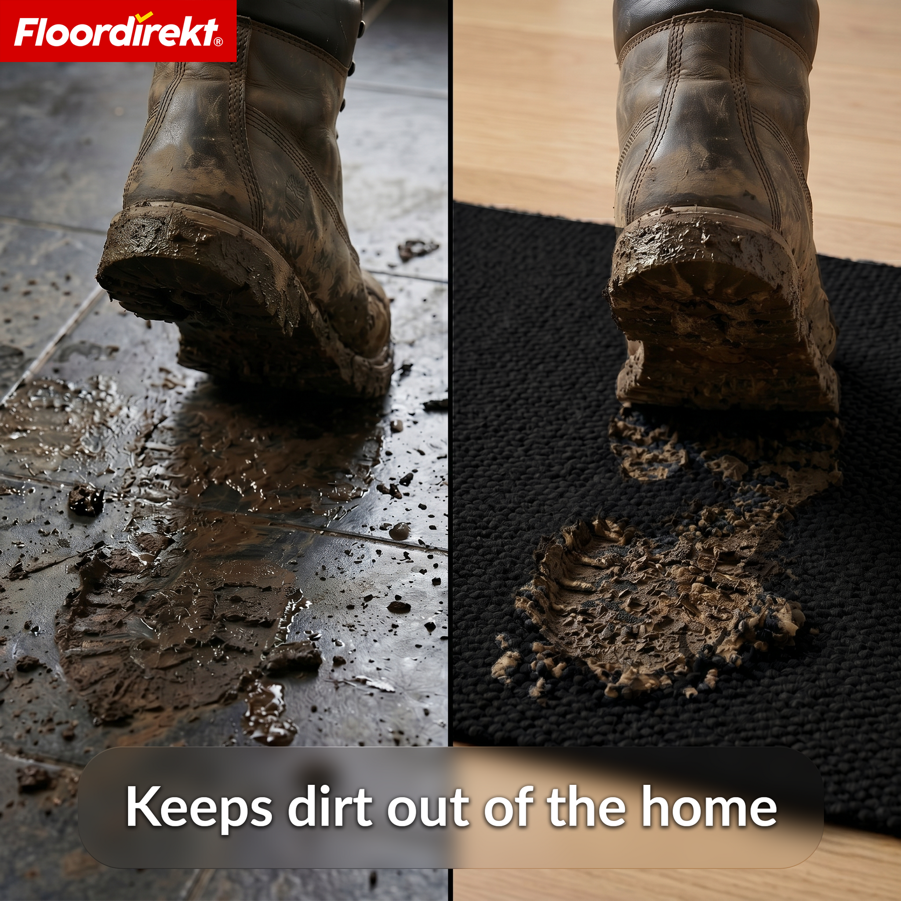 Vuilvangmat | Hong Kong Pro | Schoonloopmat met TPE-rug, robuust & antislip