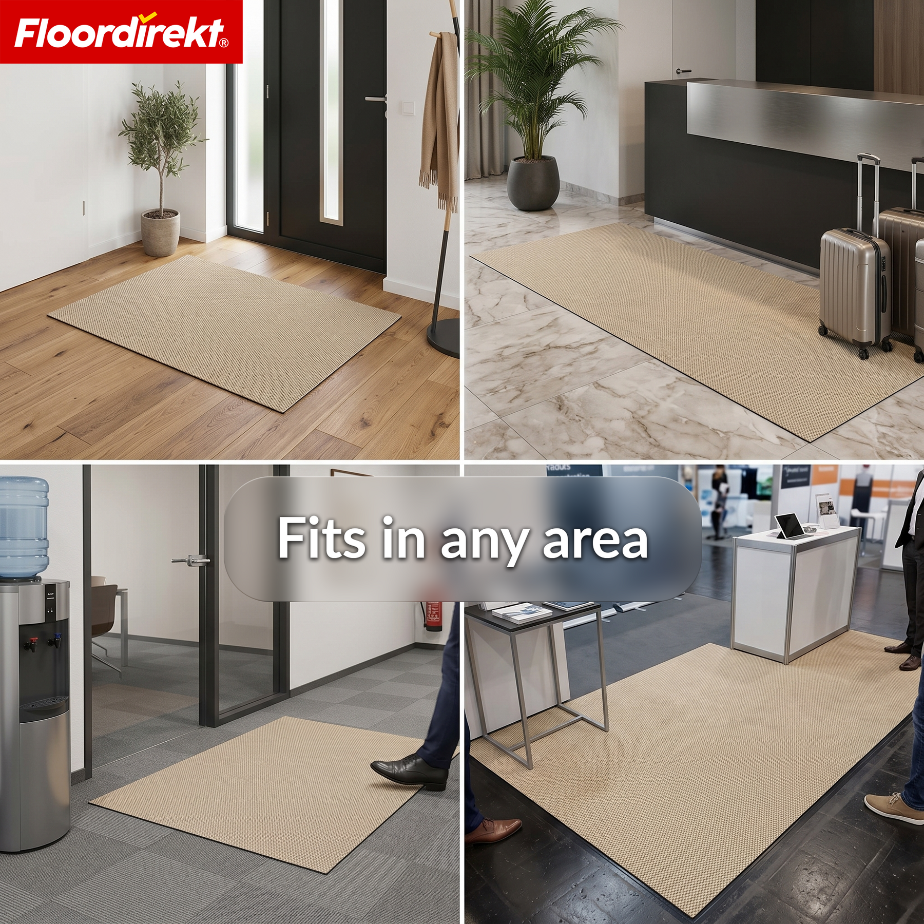 Vuilvangmat | Hong Kong Pro | Schoonloopmat met TPE-rug, robuust & antislip